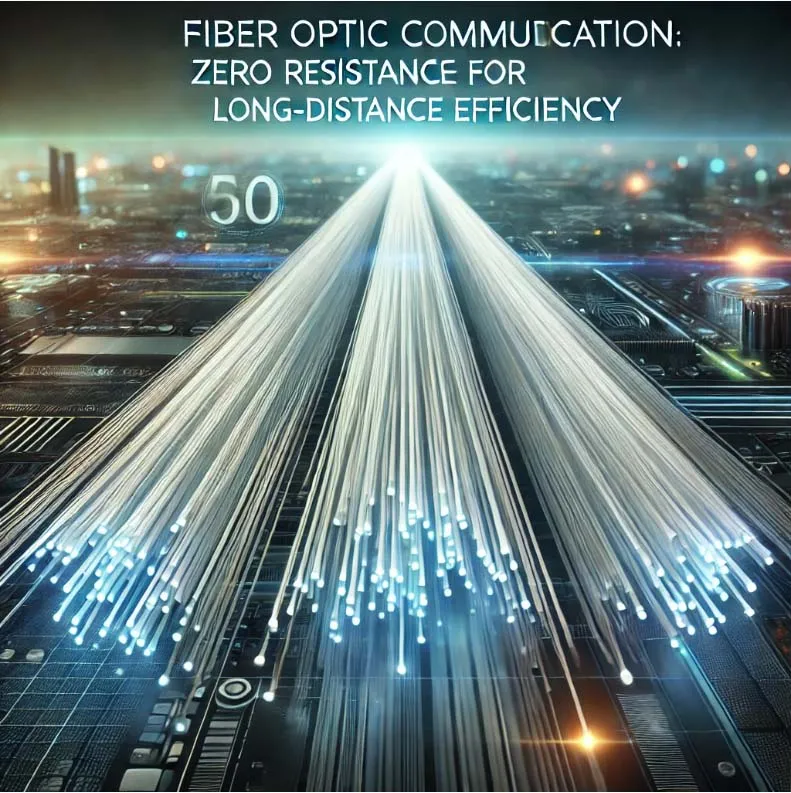 Fibre-optic communication for efficient transmission over long distances 