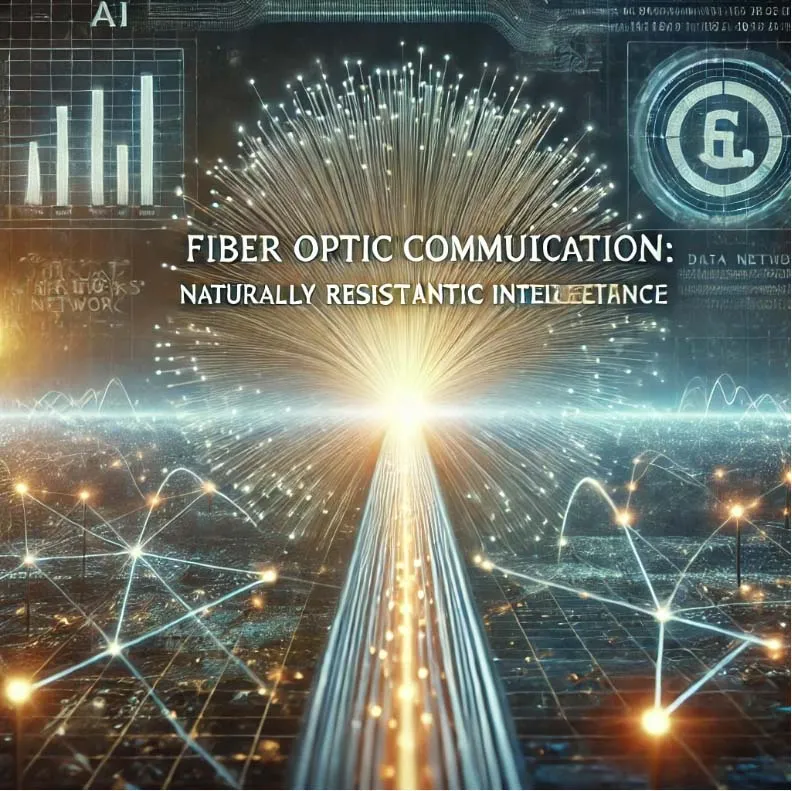 Another advantage of fibre optic communications is its natural resistance to electromagnetic interference.