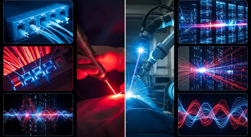 red and blue light amplifiers