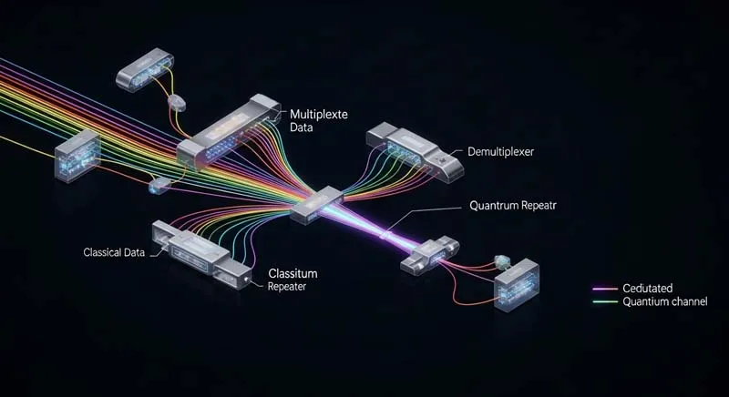 DWDM + Quantum Communication